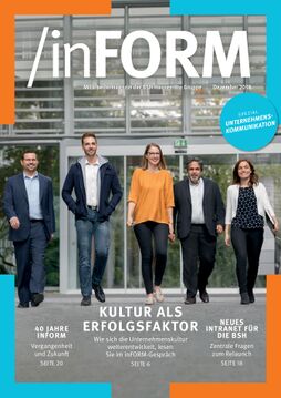 The last issue of inform from December 2018