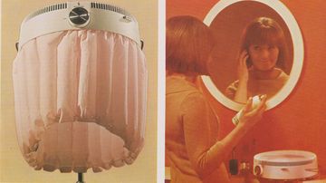 The automatically inflated plastic hood could be adjusted using a drawstring to suit every hair style and head size. (Source: BSH Corporate Archives)